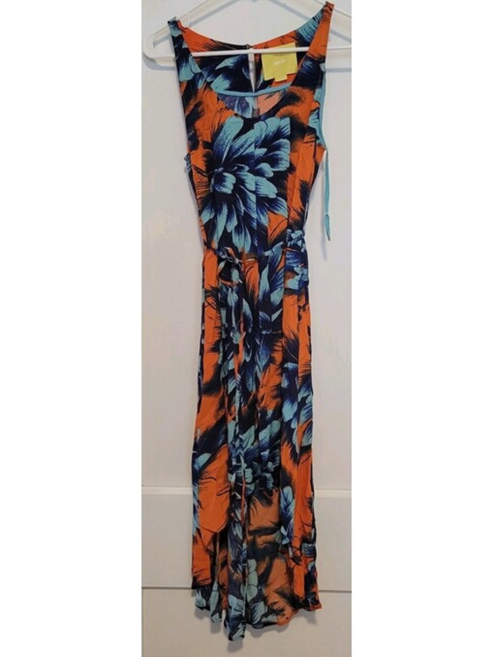 Maeve Anthropologie Sunset Hibiscus Dress Size 4 Hi Low Floral Sleeveless